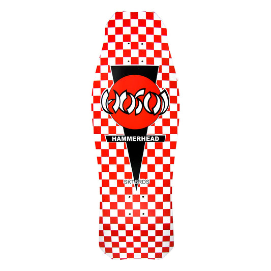 Hosoi Skateboards O.G. Hammerhead Checkerboard Deck– 10.5"x31" - Red