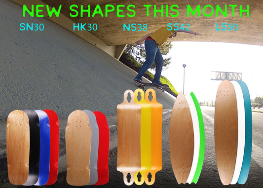 New Old School And Longboard Shapes