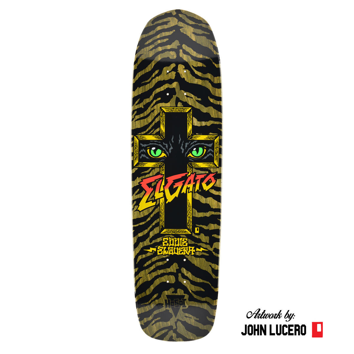 Hosoi Skateboards Cat Eyes Deck– 8.75"x32.75" - Army Stain