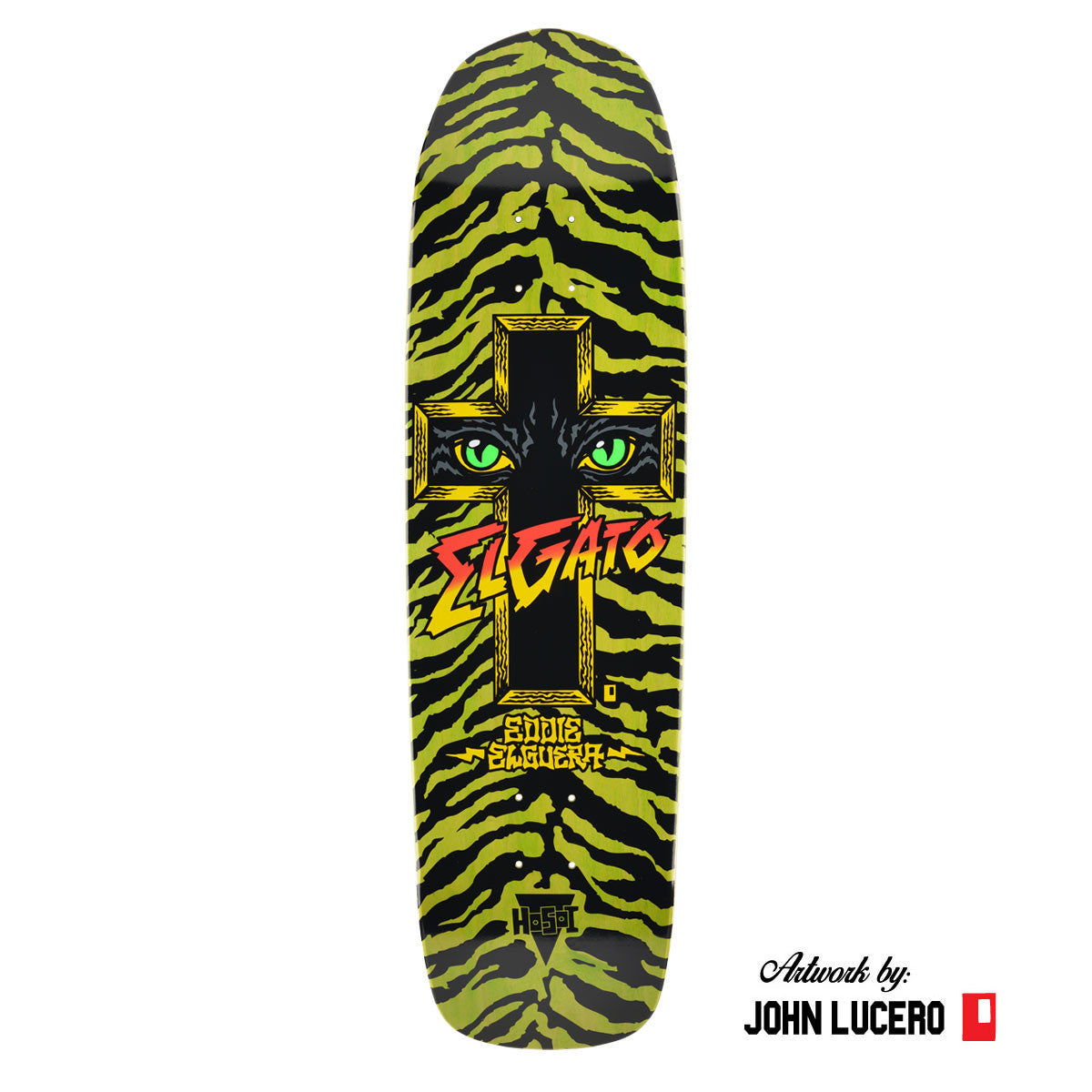 Hosoi Skateboards Cat Eyes Deck– 8.75"x32.75" - Lime Stain