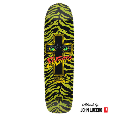 Hosoi Skateboards Cat Eyes Deck– 8.75"x32.75" - Lime Stain