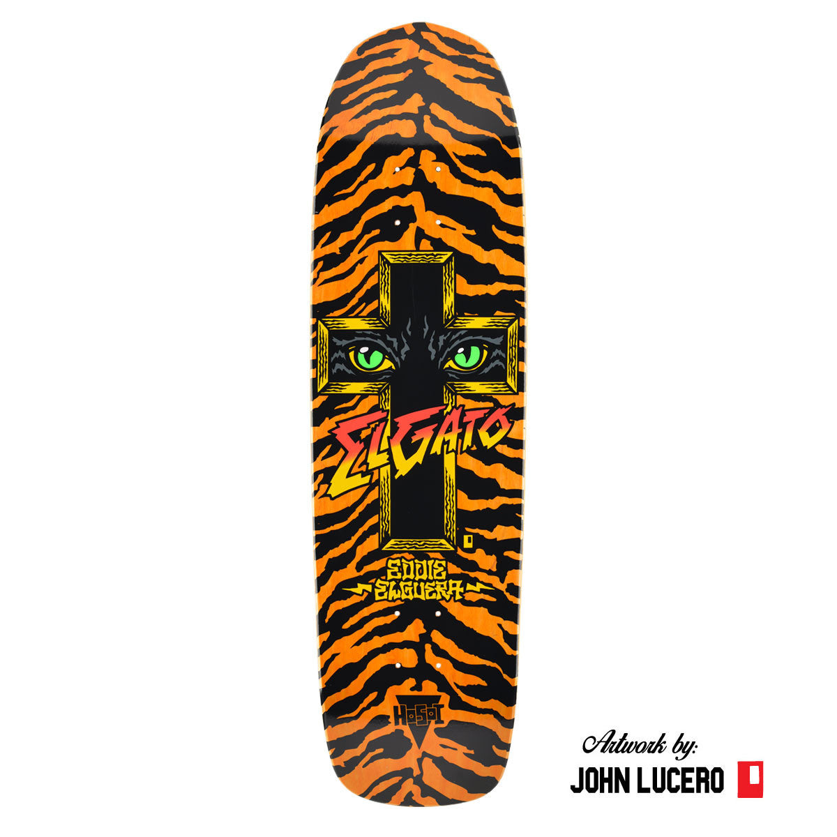 Hosoi Skateboards Cat Eyes Deck– 8.75"x32.75" - Orange Stain