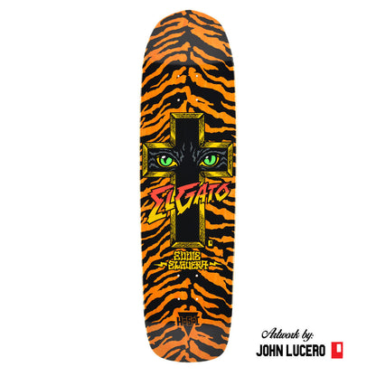 Hosoi Skateboards Cat Eyes Deck– 8.75"x32.75" - Orange Stain