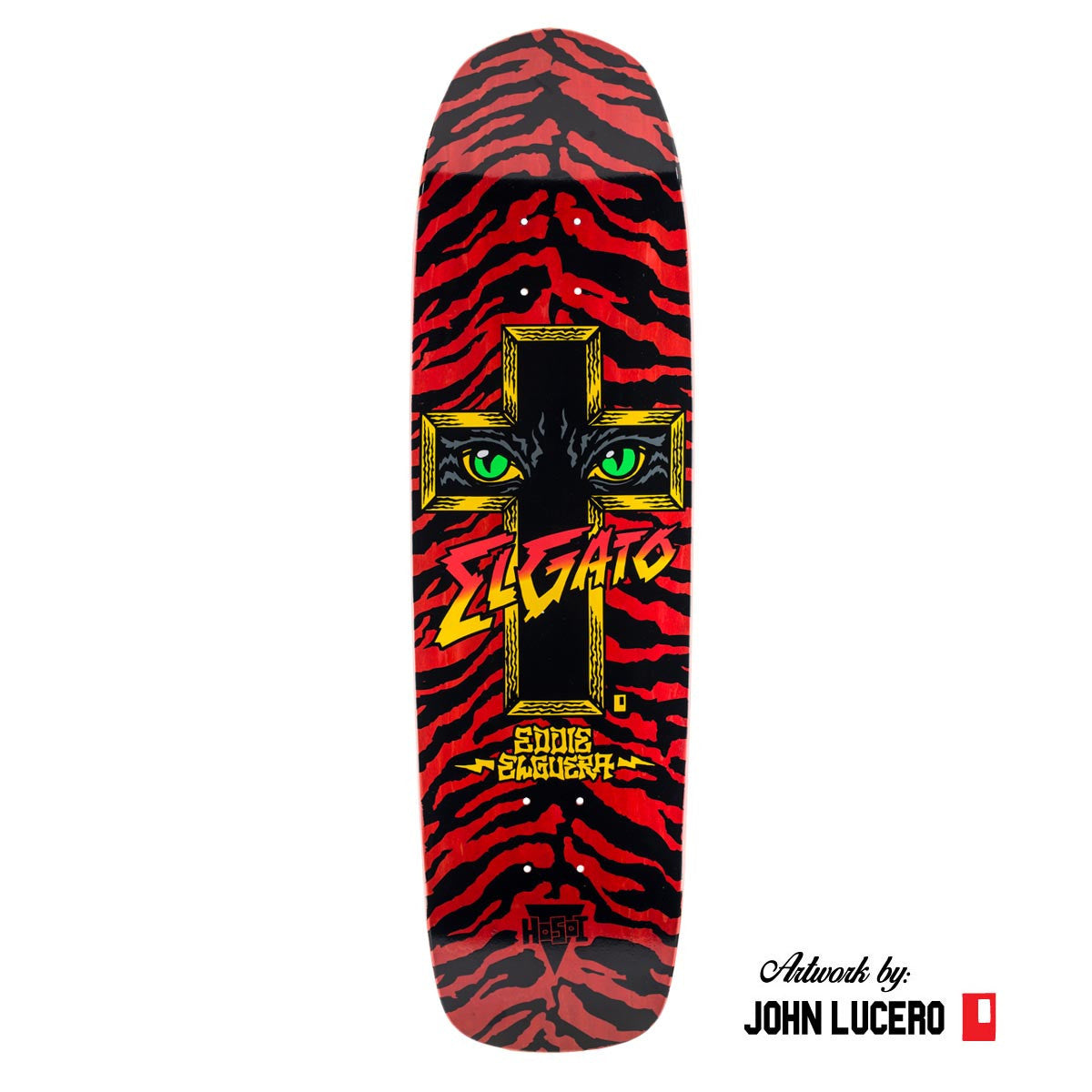 Hosoi Skateboards Cat Eyes Deck– 8.75"x32.75" - Red Stain