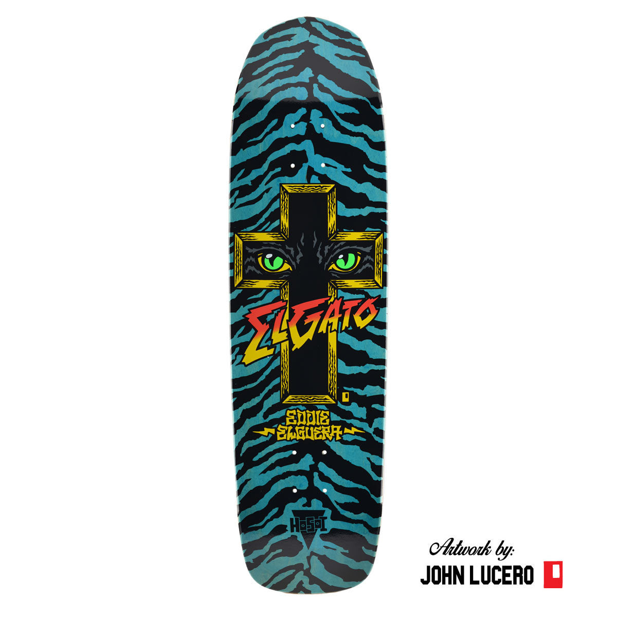 Hosoi Skateboards Cat Eyes Deck– 8.75"x32.75" - Turquoise Stain