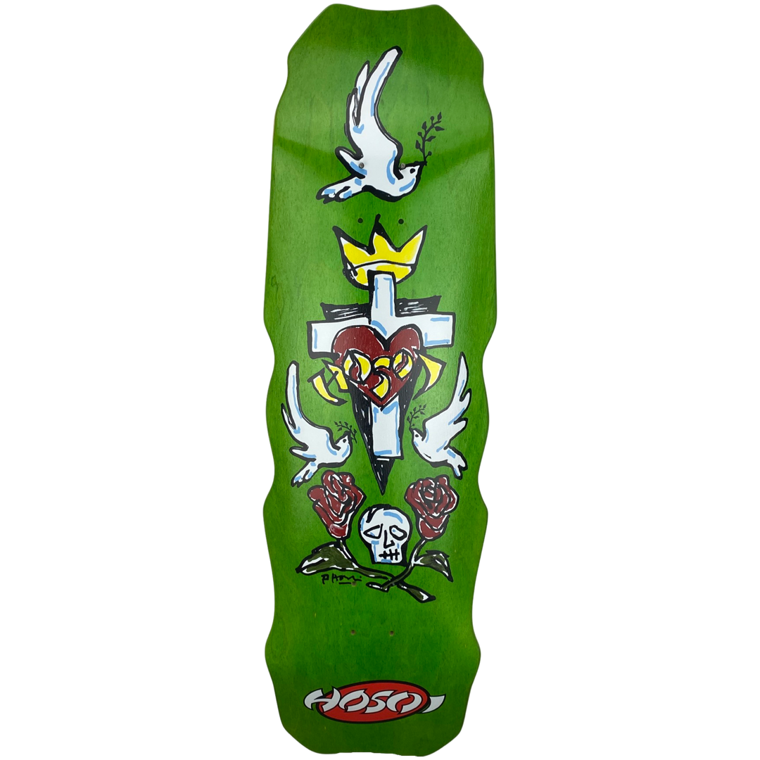 Hosoi Hammerhead Hybrid Deck 9.5" x 32.25" - LIME STAIN