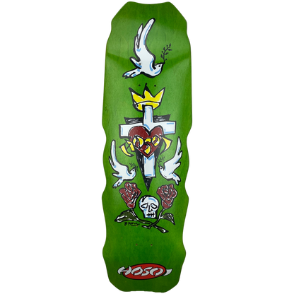 Hosoi Hammerhead Hybrid Deck 9.5" x 32.25" - LIME STAIN