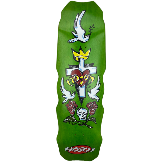 Hosoi Hammerhead Hybrid Deck 9.5" x 32.25" - LIME STAIN