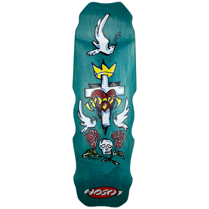 Hosoi Hammerhead Hybrid Deck 9.5" x 32.25" - TURQUOISE STAIN
