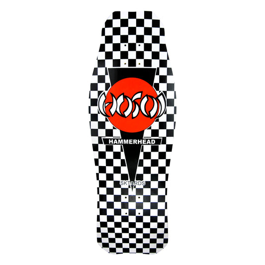 Hosoi Skateboards O.G. Hammerhead Checkerboard Deck– 10.5"x31" - Black