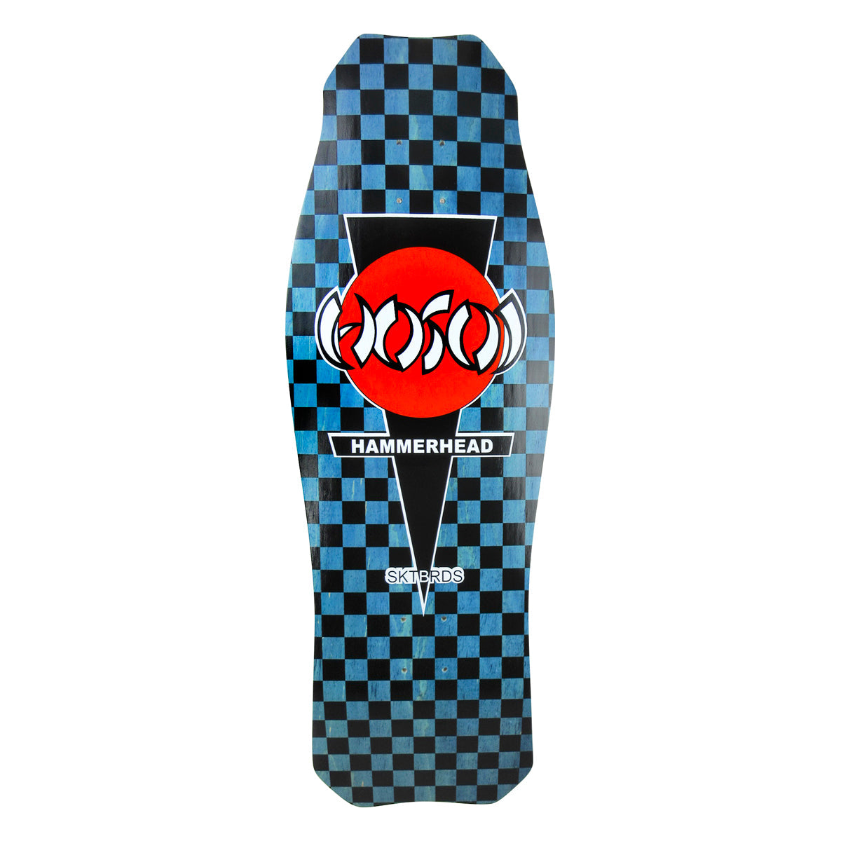 Hosoi Skateboards O.G. Hammerhead Checkerboard Deck– 10.5"x31" - Blue Stain