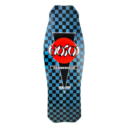 Hosoi Skateboards O.G. Hammerhead Checkerboard Deck– 10.5"x31" - Blue Stain