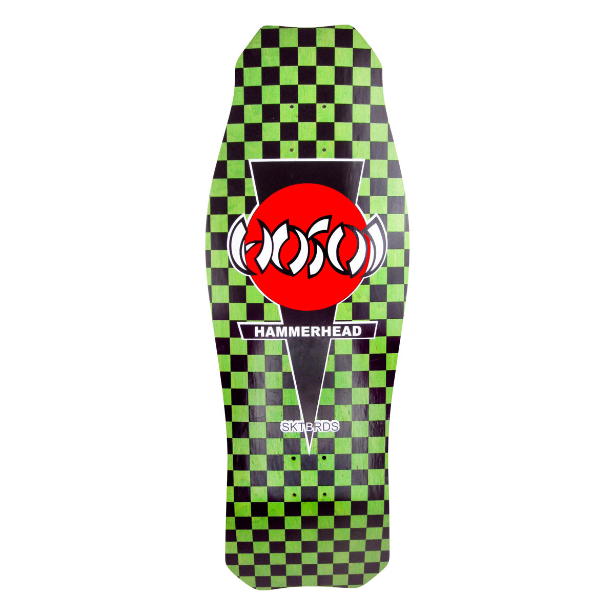 Hosoi Skateboards O.G. Hammerhead Checkerboard Deck– 10.5"x31" - Green Stain