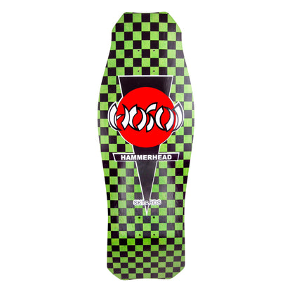 Hosoi Skateboards O.G. Hammerhead Checkerboard Deck– 10.5"x31" - Green Stain