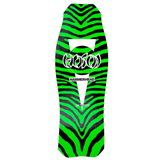 Hosoi Skateboards O.G. Zebra Hammerhead Deck– 10.5"x31" - Green