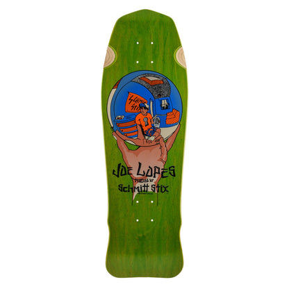 Schmitt Stix Joe Lopes Crystal Ball Deck- 9.875"x31" Green/Orange