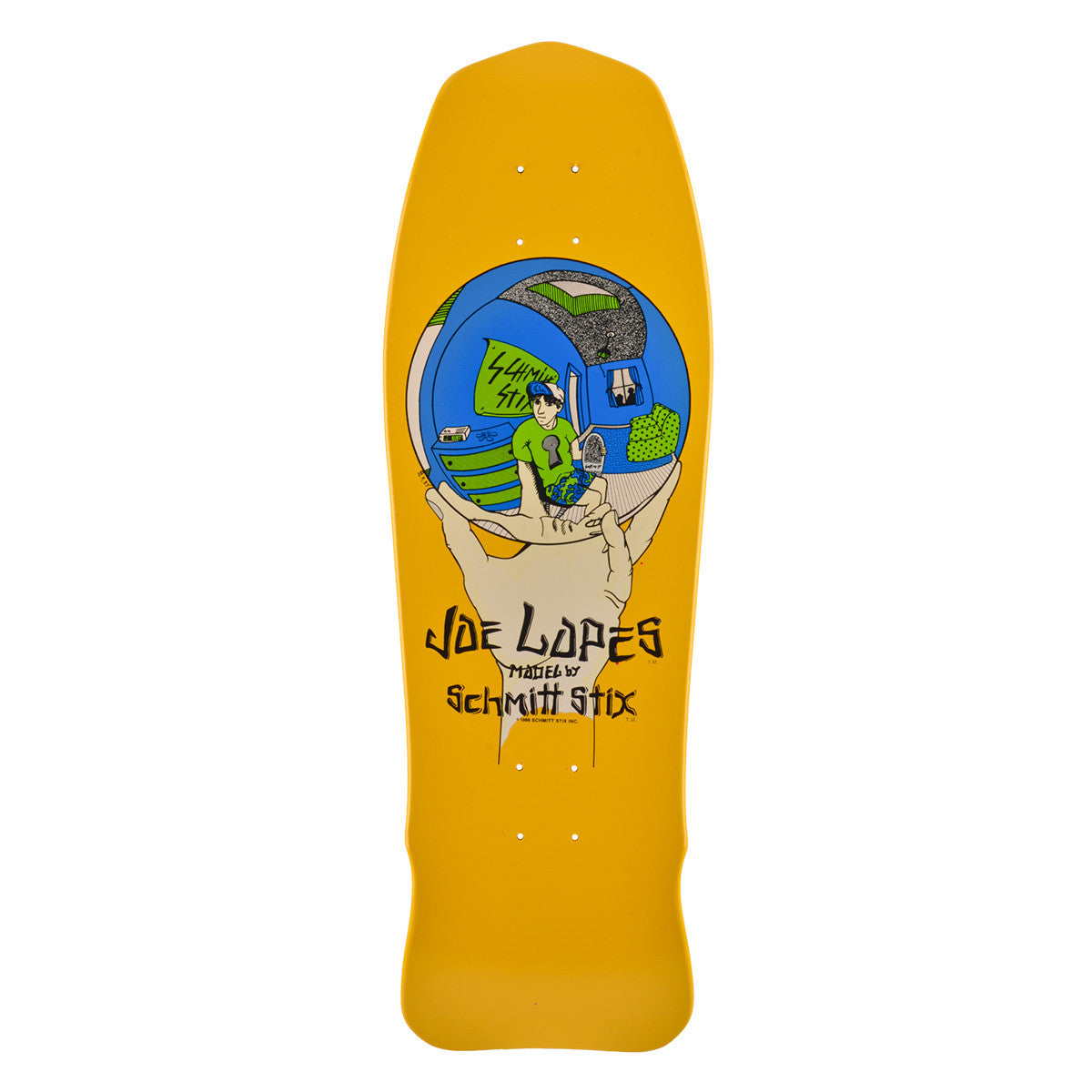 Schmitt Stix Joe Lopes Crystal Ball Deck- 9.875"x31" Yellow Dip
