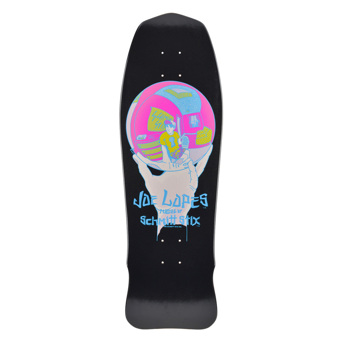Schmitt Stix Joe Lopes Crystal Ball Deck- 9.875"x31" Black Dip