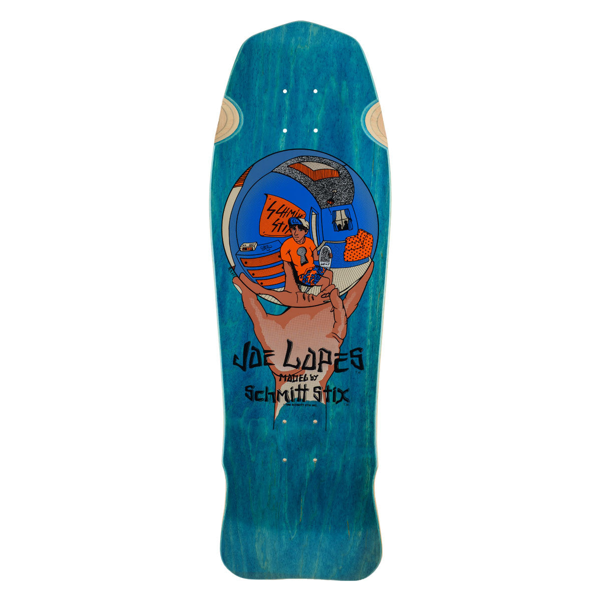 Schmitt Stix Joe Lopes Crystal Ball Deck- 9.875"x31" Blue/Orange