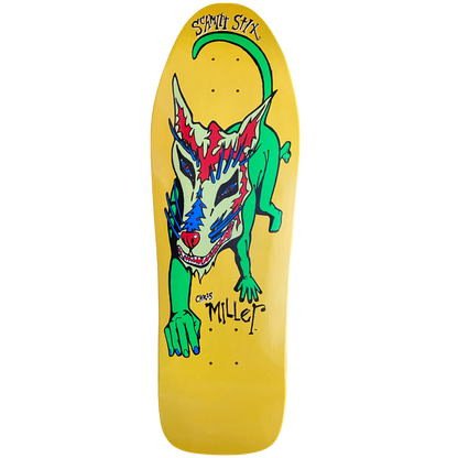 Schmitt Stix Chris Miller Dog Large Re-issue Deck- 10"x31.875"  WB 15.5" Yellow Dip