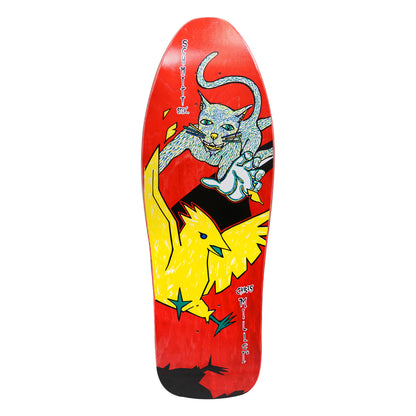 Schmitt Stix Chris Miller Cat Bird 9.5 x 30 — Red stain deck graphic