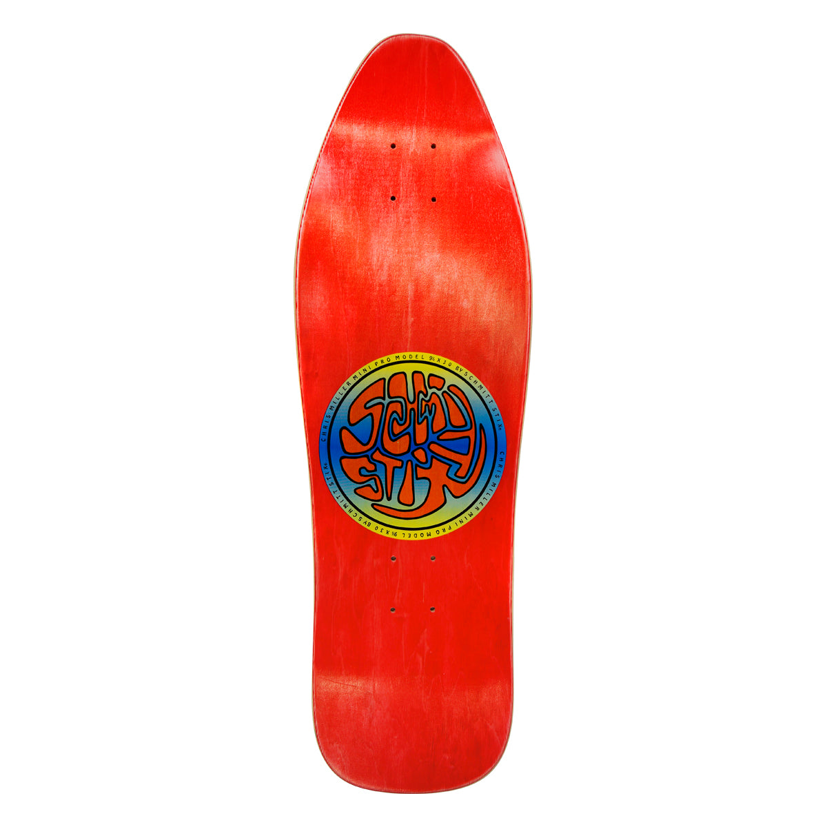 Schmitt Stix Chris Miller Cat Bird 9.5 x 30 — Red stain deck top