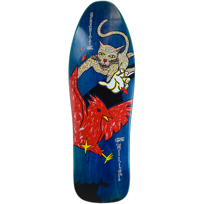 Schmitt Stix Chris Miller Cat Bird 9.5 x 30 — Blue stain deck graphic