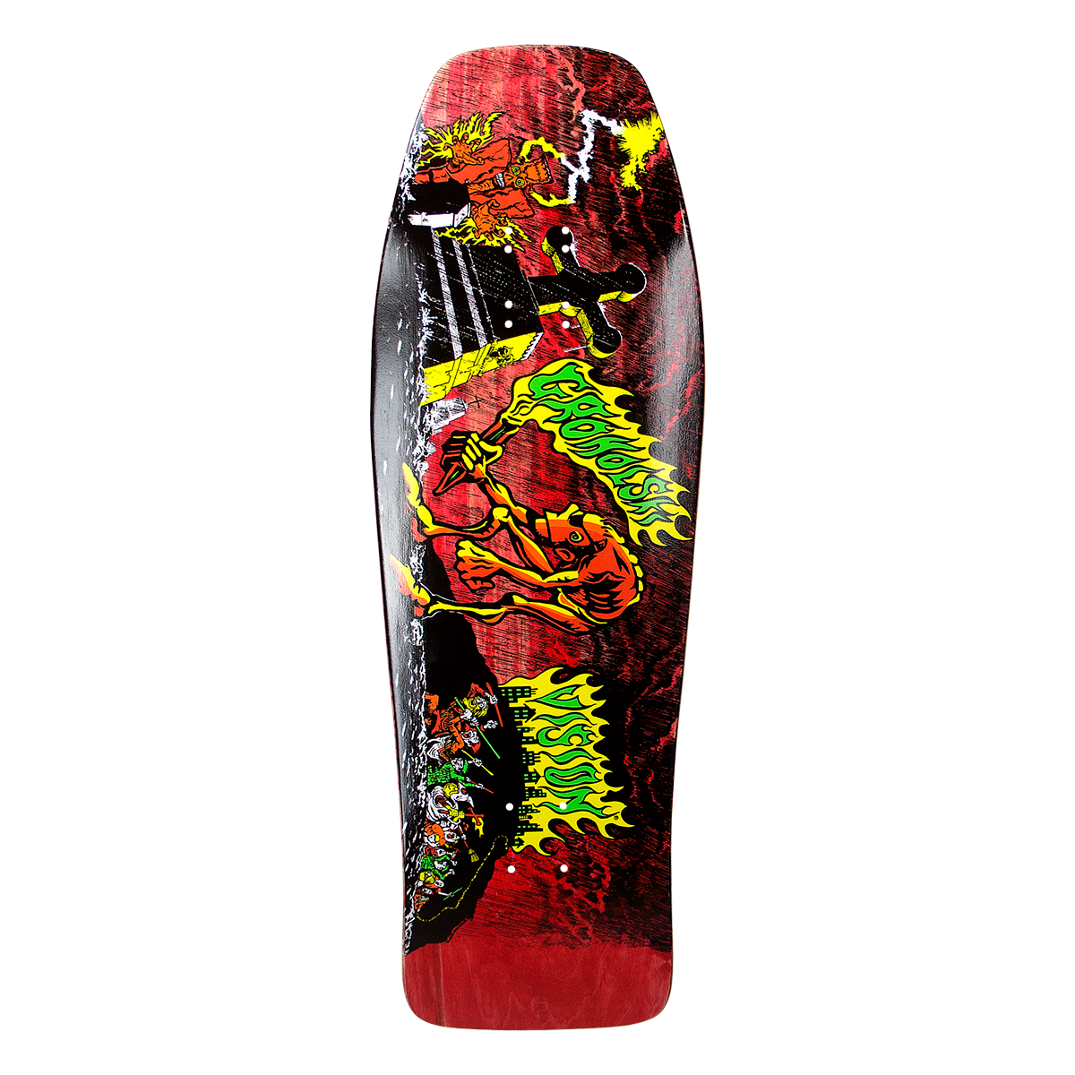 Vision Groholski Graveyard Mob Deck - 9.75"x31.5" RED STAIN