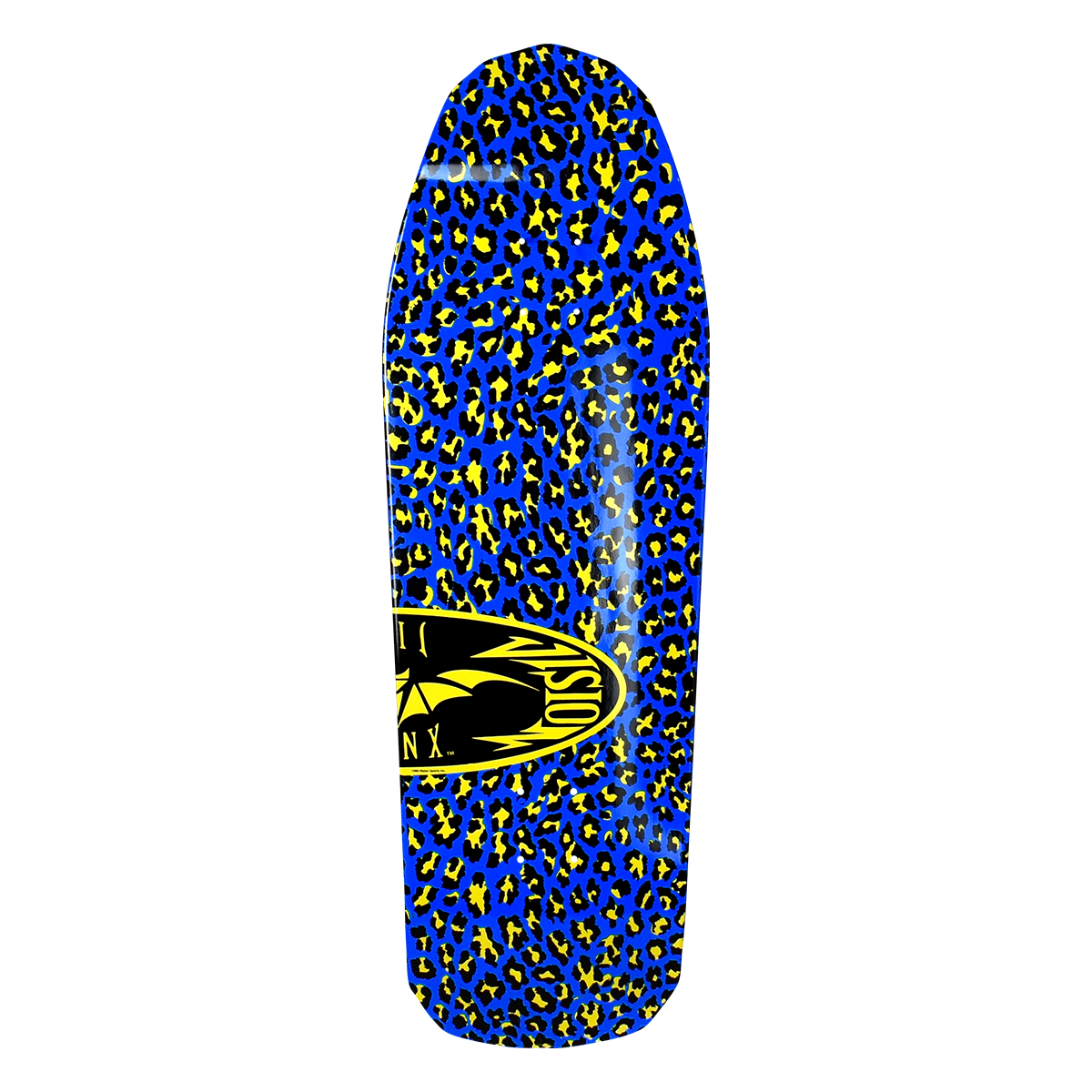 Vision Jinx Leopard Oval Deck 10"x32.25" BLACK/ BLUE