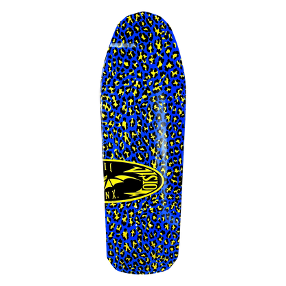 Vision Jinx Leopard Oval Deck 10"x32.25" BLACK/ BLUE