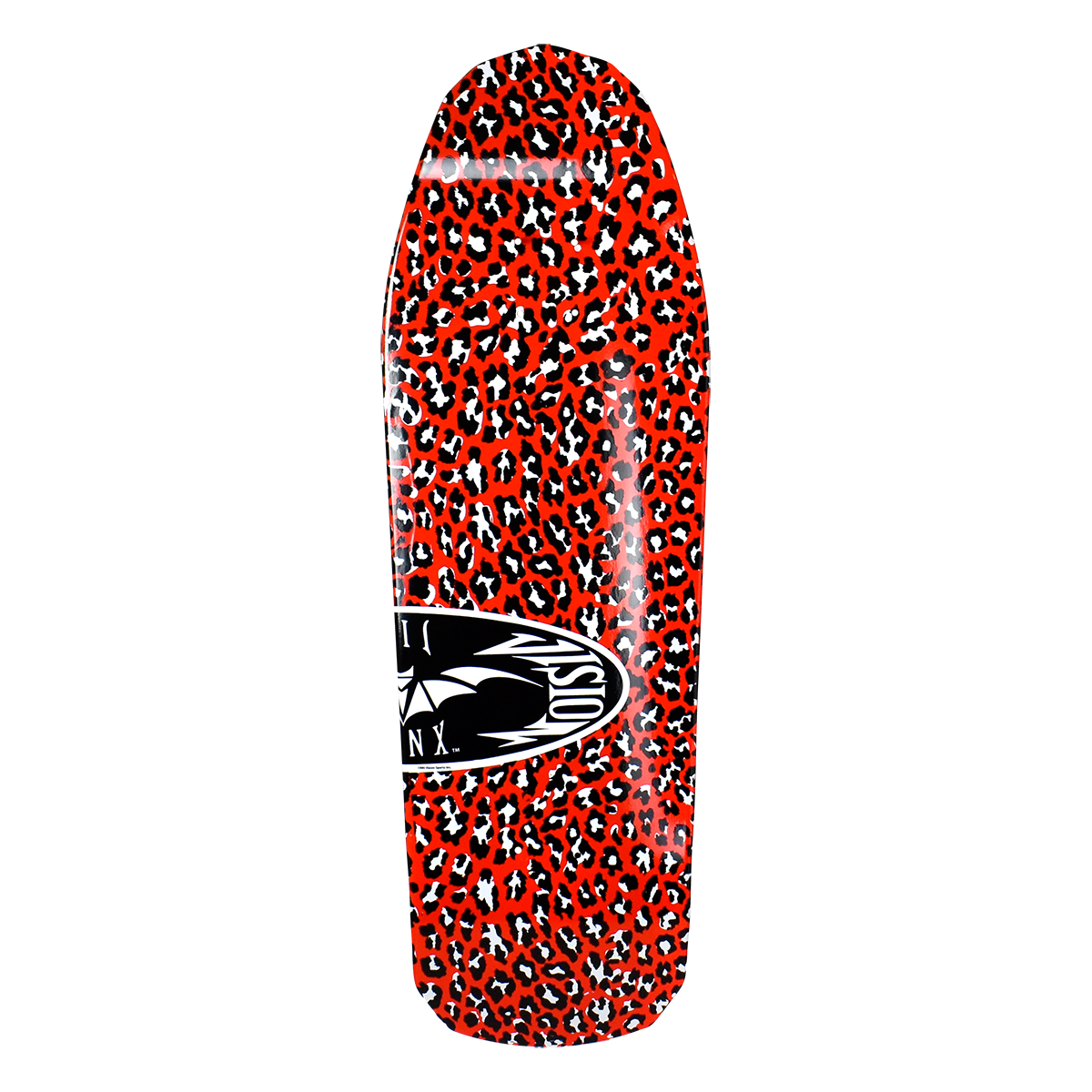 Vision Jinx Leopard Oval Deck 10"x32.25" BLACK/ RED
