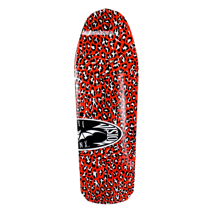 Vision Jinx Leopard Oval Deck 10"x32.25" BLACK/ RED