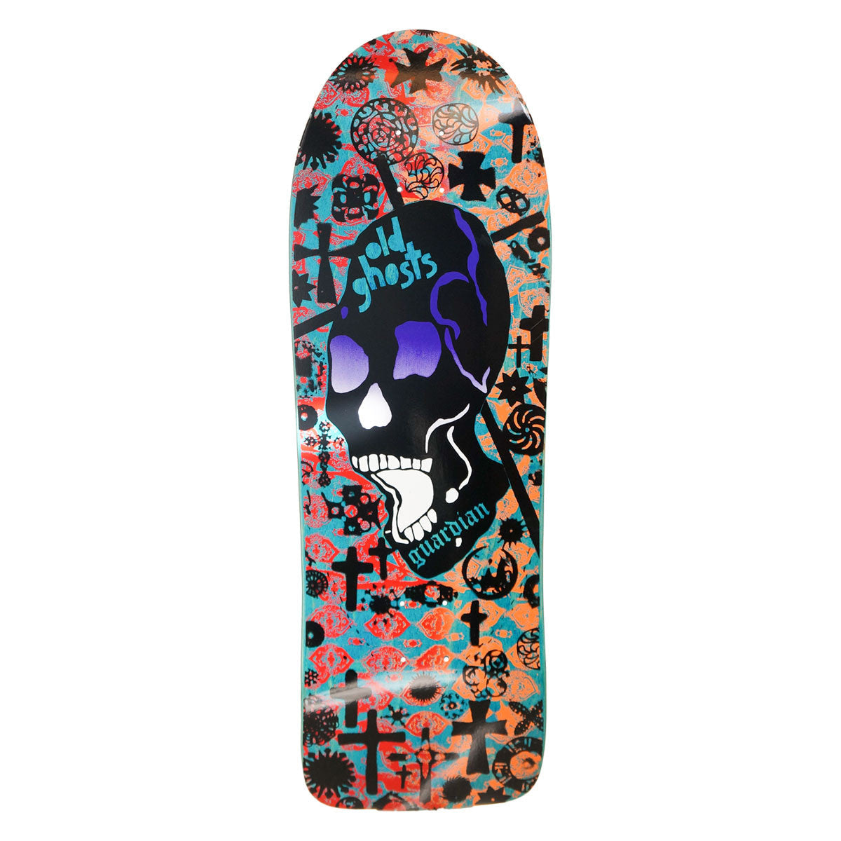 Vision Old Ghost Modern Concave Deck - 10"x30.25" Turq Stain/Red