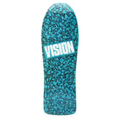 Vision Punk Skull Modern Concave Deck - 10"x30.5" Turquoise/White