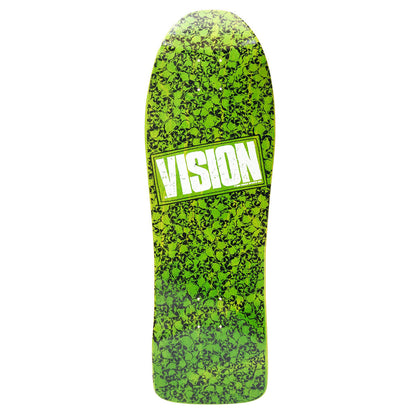 Vision Punk Skull Modern Concave Deck - 10"x30.5" Lime/White