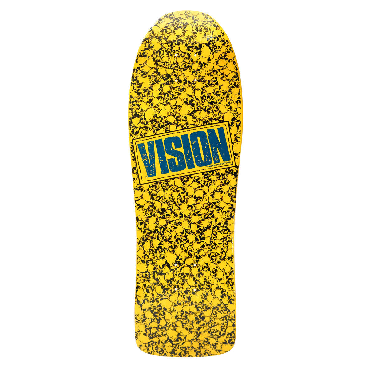 Vision Punk Skull Modern Concave Deck - 10"x30.5" Yellow/Blue