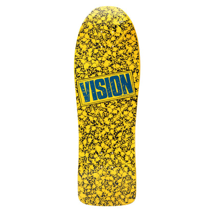 Vision Punk Skull Modern Concave Deck - 10"x30.5" Yellow/Blue