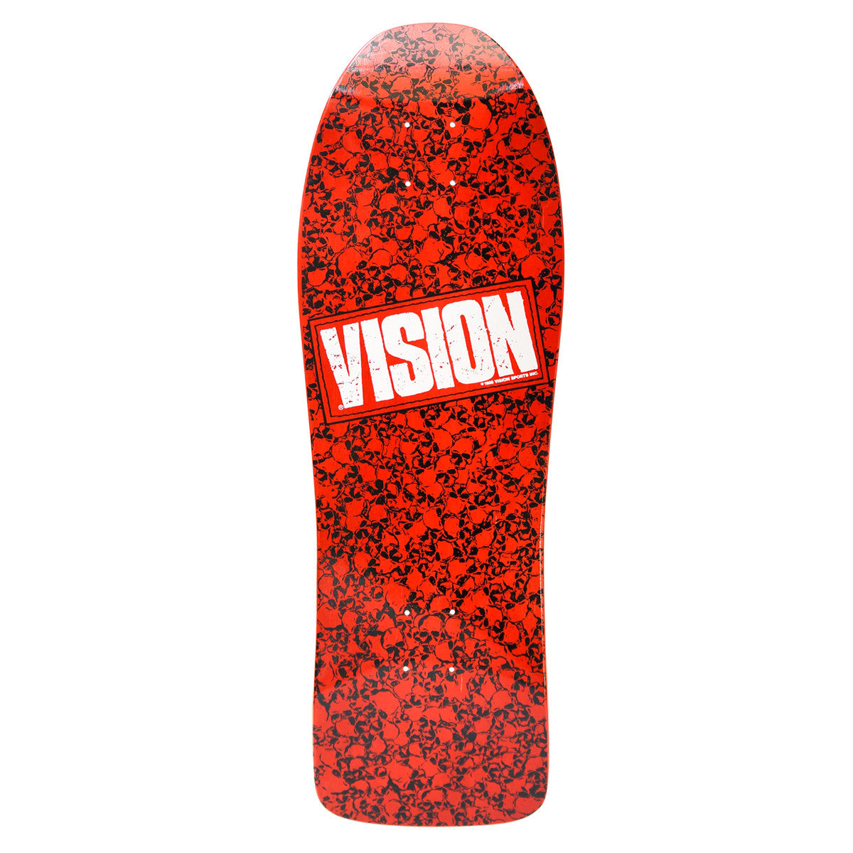 Vision Punk Skull Modern Concave Deck - 10"x30.5" Red/White
