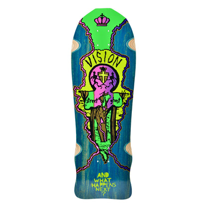 Vision Street Old Ghost Deck- 9.75"x29.75" Blue Stain