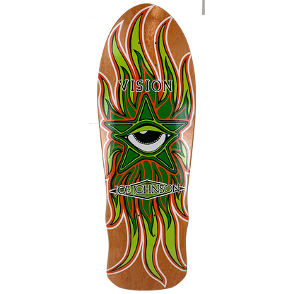 Vision Joe Johnson Star Eye Deck 10"x 30" Orange Stain
