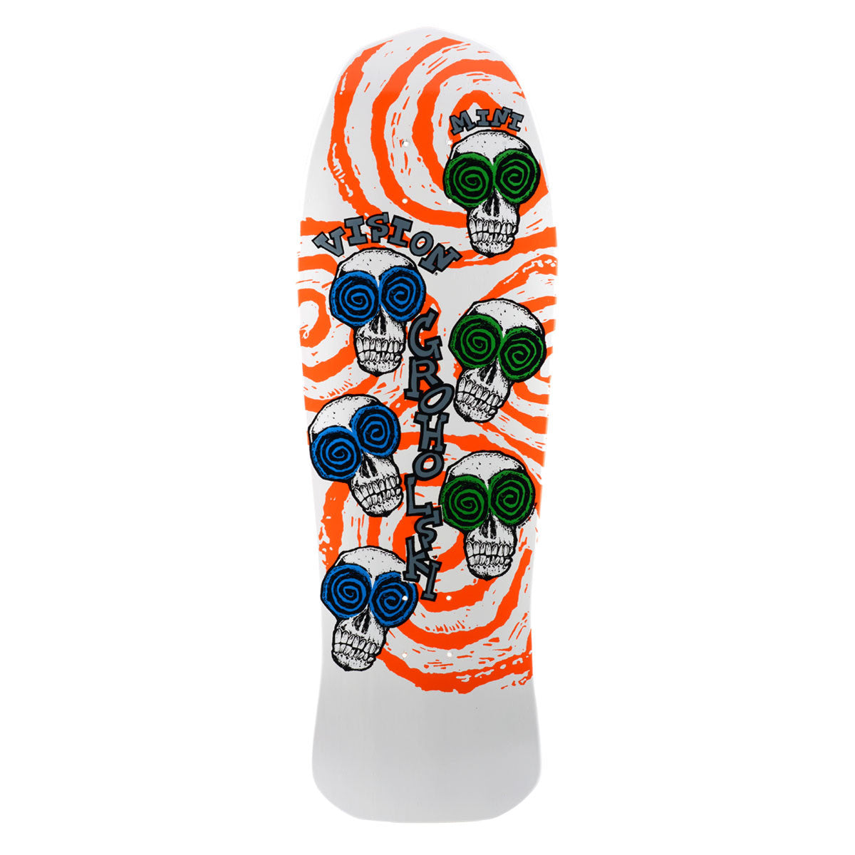 Vision Groholski Skeleton Mini Deck - 9.75"x30" White