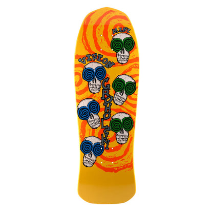 Vision Groholski Skeleton Mini Deck - 9.75"x30" Yellow