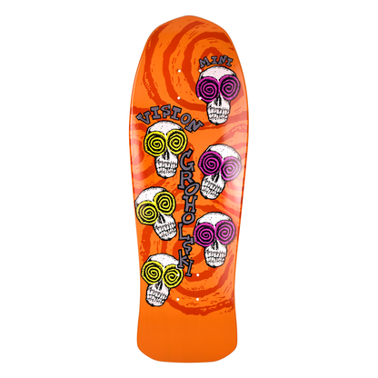 Vision Groholski Skeleton Mini Deck - 9.75"x30" Orange Dip