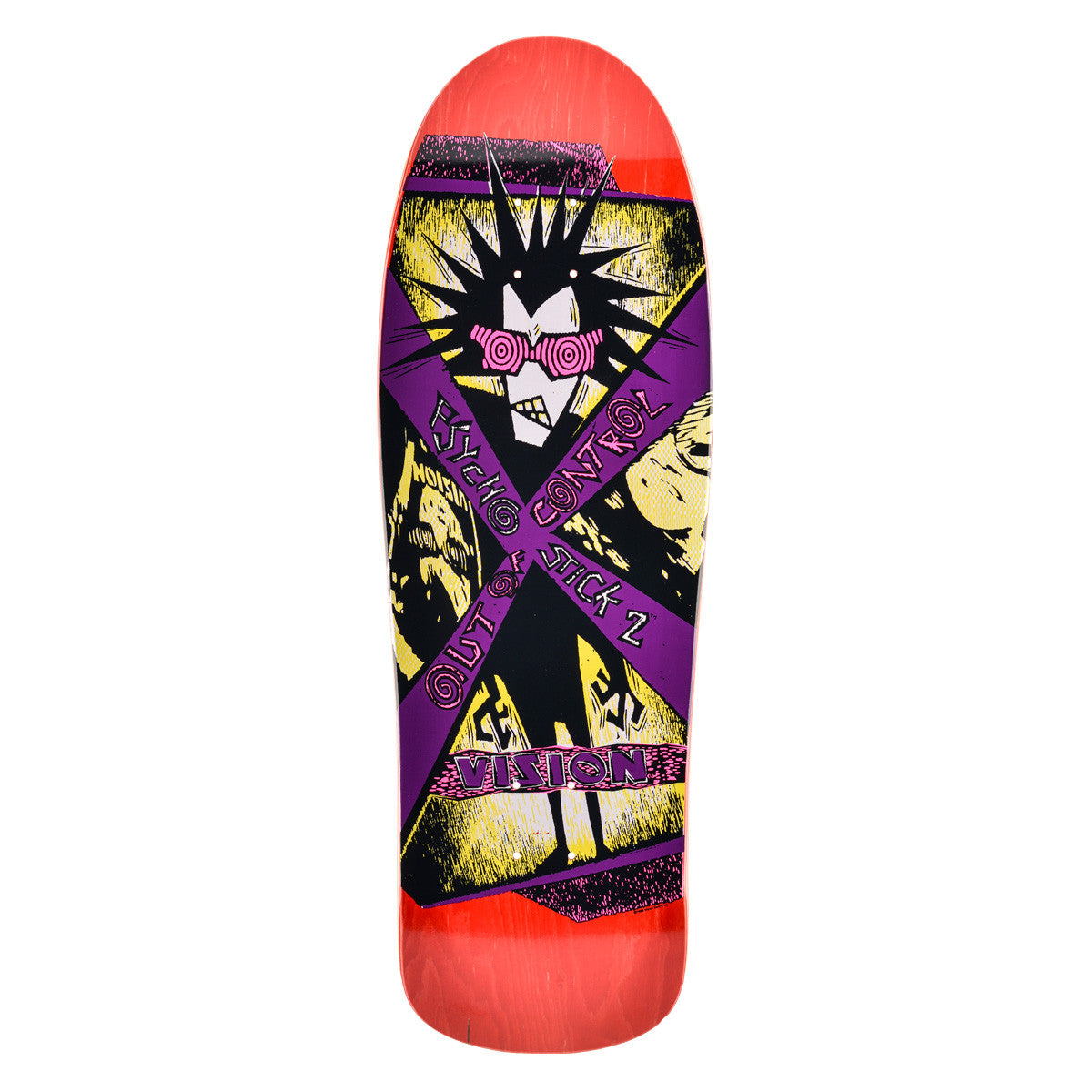 Vision Psycho Stick 2 Deck - 10"x31.75" Red Stain