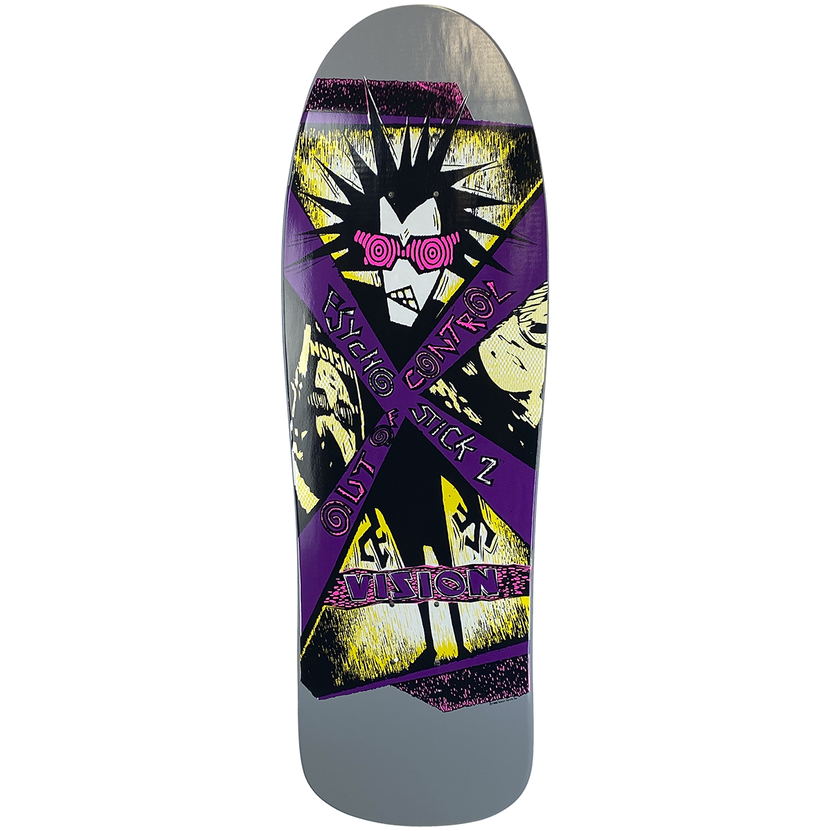Vision Psycho Stick 2 Deck - 10"x31.75" Grey Dip