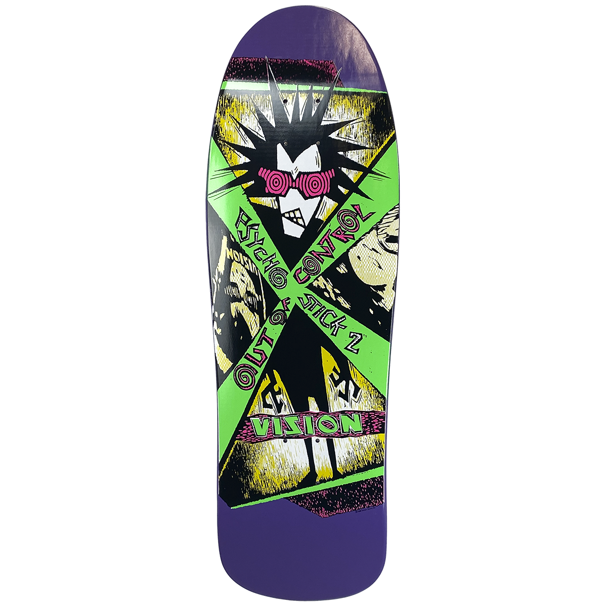 Vision Psycho Stick 2 Deck - 10"x31.75" Purple Dip