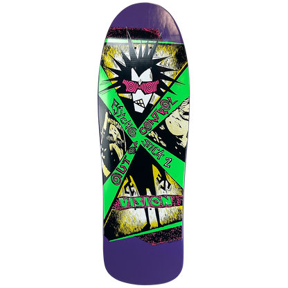 Vision Psycho Stick 2 Deck - 10"x31.75" Purple Dip