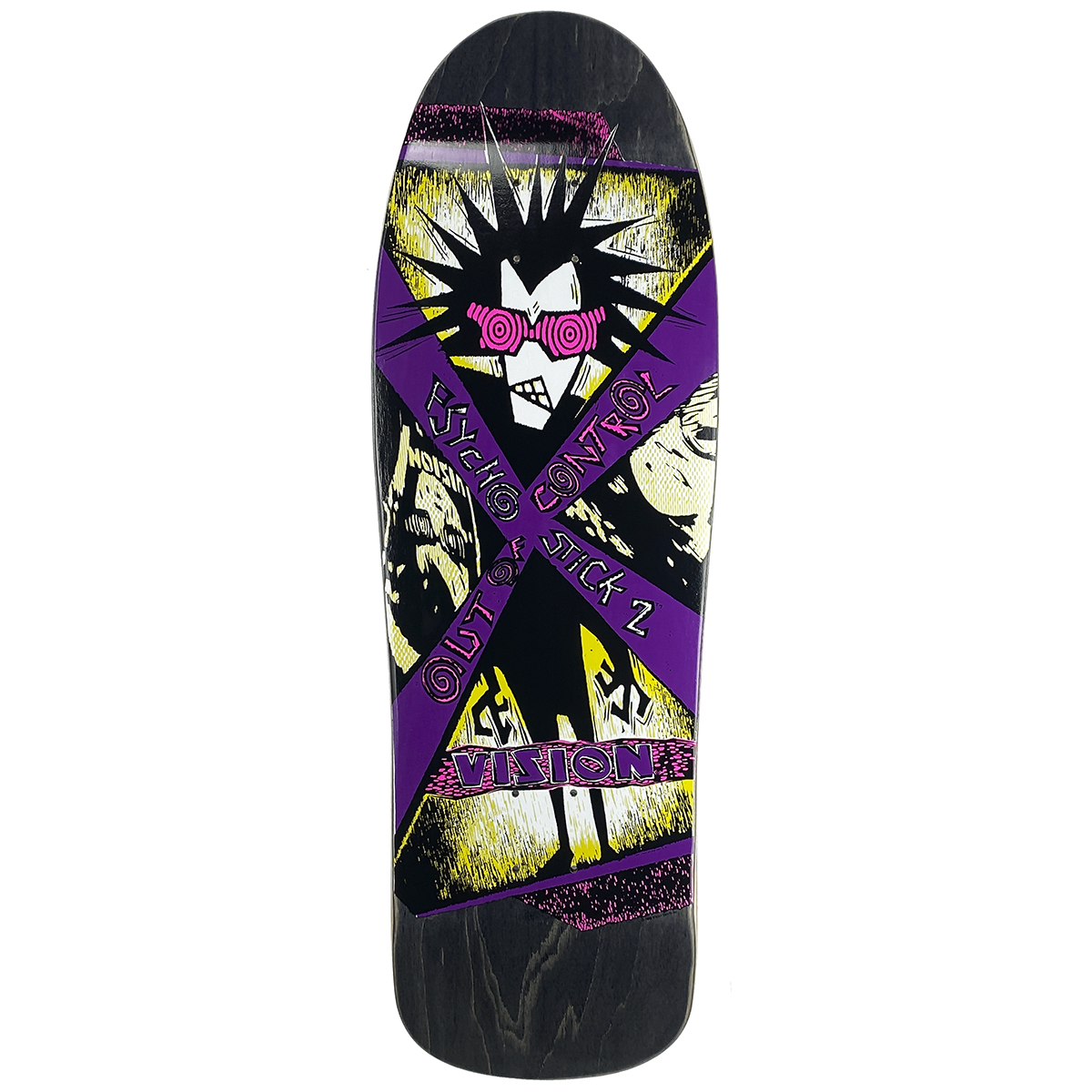 Vision Psycho Stick 2 Deck - 10"x31.75" Black Stain
