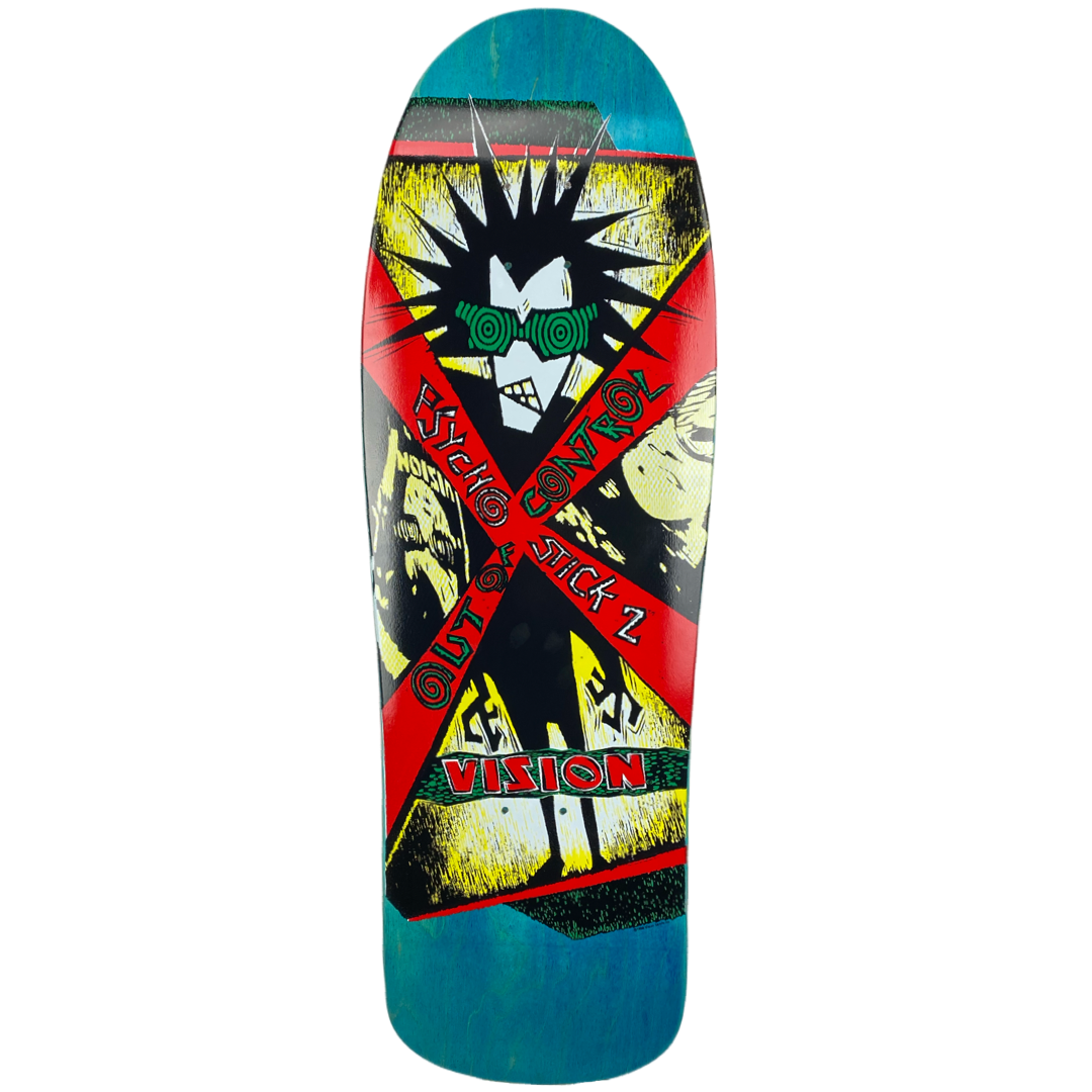 Vision Psycho Stick 2 Deck - 10"x31.75" Turquoise Stain