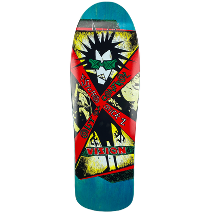 Vision Psycho Stick 2 Deck - 10"x31.75" Turquoise Stain